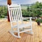 Flash Furniture Winston All-Weather Rocking Chair in White Faux Wood JJ-C14703-WH-GG - alternate 1